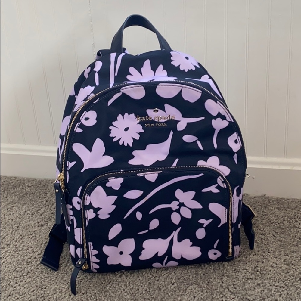 Kate Spade Mini Hartley Backpack Purple Floral